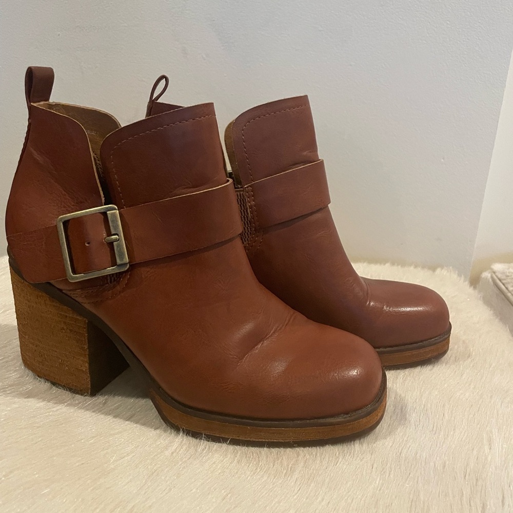 Brown Leather Ankle Boots